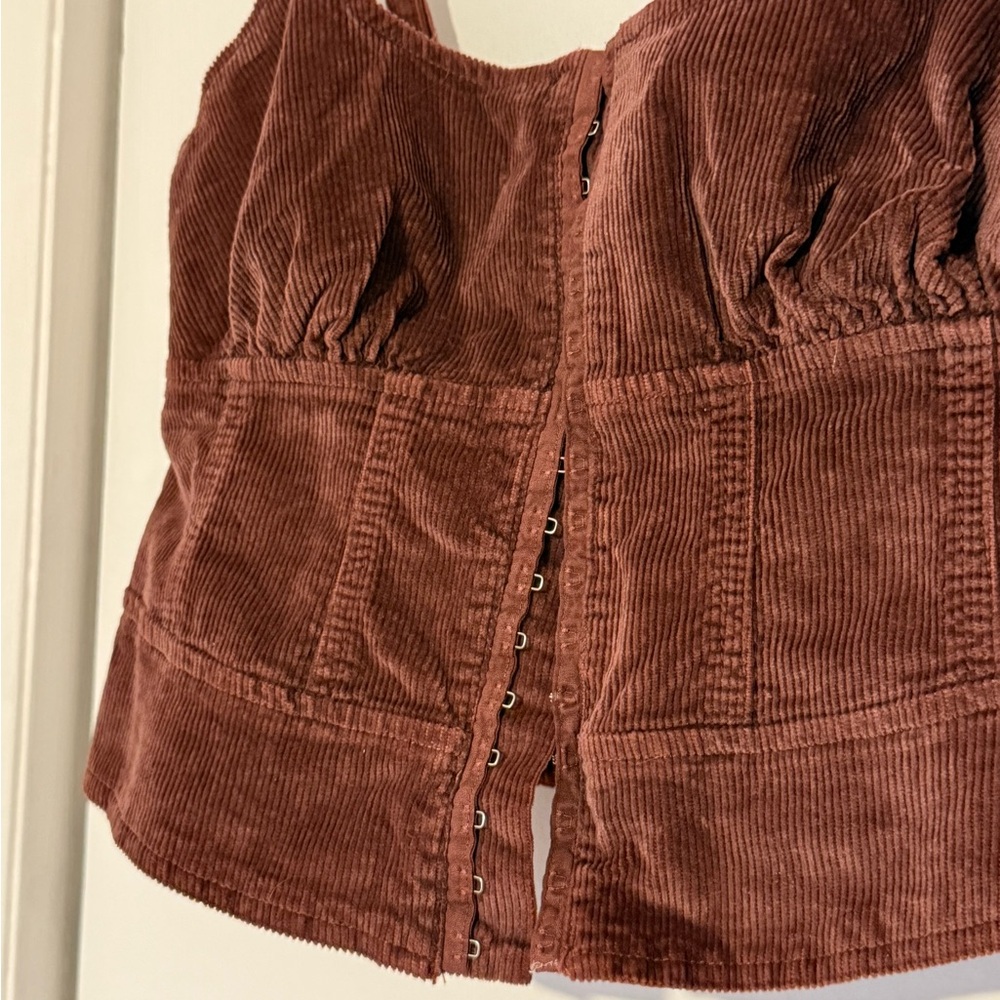 Pilcro Corduroy Corset Top - Picture 2 of 5